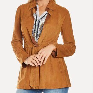 Camel Reversible Suede Leather Jacket